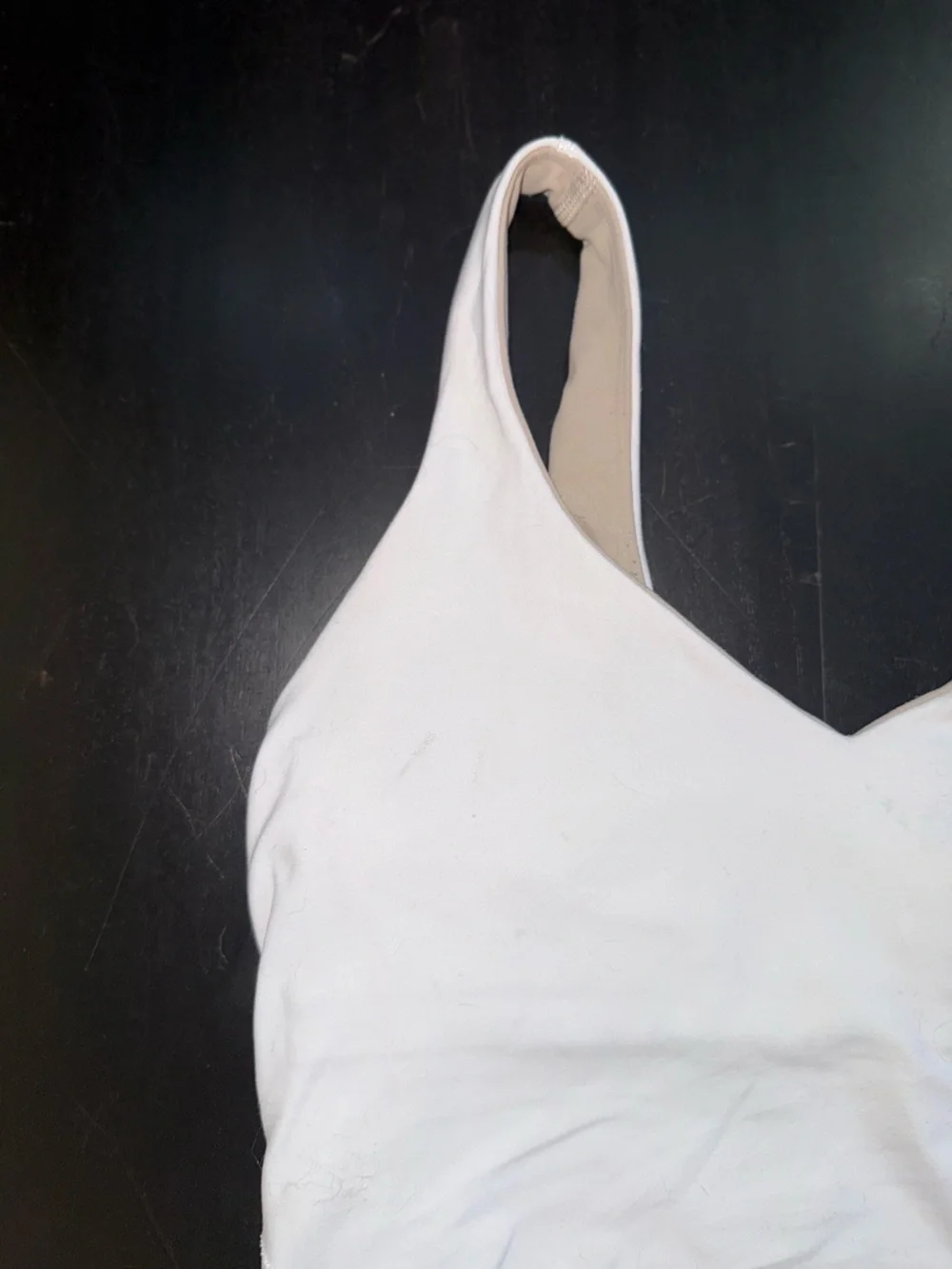 lululemon athletica White V-Neck Cropped Camisole